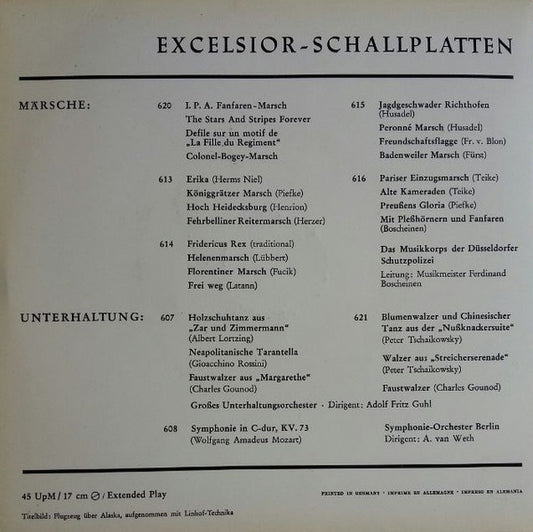 Musikkorps Der Düsseldorfer Schutzpolizei, Musikmeister Ferdinand Boscheinen / Rheinisches Bläserkorps, Huschbein : Jagdgeschwader Richthofen (7", EP, Mono)