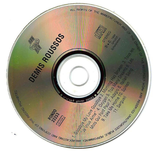 Demis Roussos : Goodbye My Love Goodbye (CD, Comp)