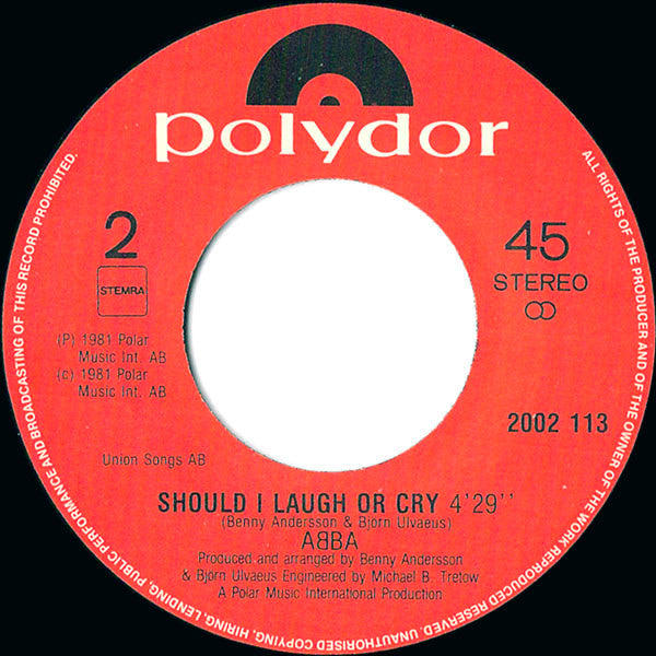 ABBA : One Of Us (7", Single)