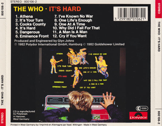 The Who : It's Hard (CD, Album, RE)