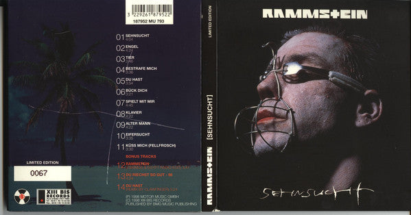 Rammstein : Sehnsucht (CD, Album, Ltd, Num, Dig)