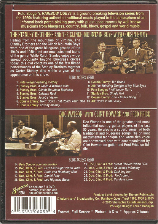 The Stanley Brothers And The Clinch Mountain Boys With Cousin Emmy / Doc Watson With Clint Howard And Fred Price : Pete Seeger's Rainbow Quest (DVD-V)