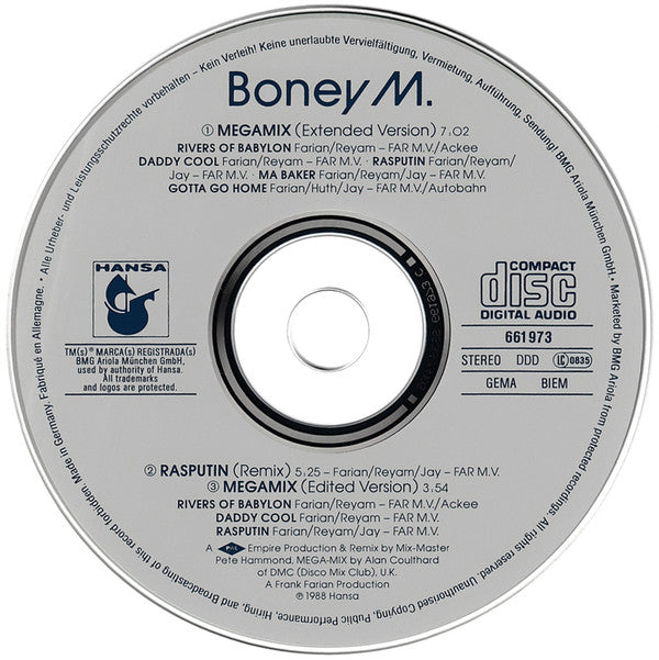 Boney M. : Megamix (CD, Maxi)