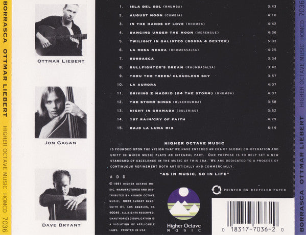 Ottmar Liebert And Luna Negra : Borrasca (CD, Album)