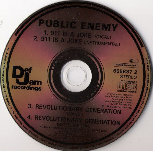 Public Enemy : 911 Is A Joke (CD, Single)