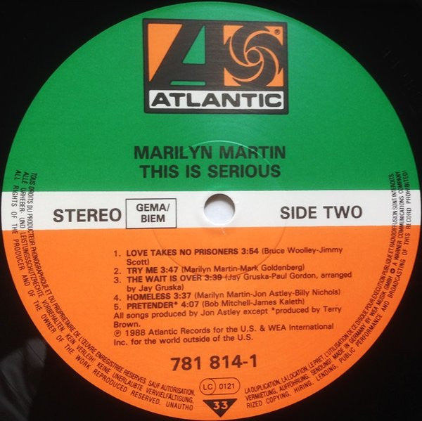 Marilyn Martin : This Is Serious (LP, Album)