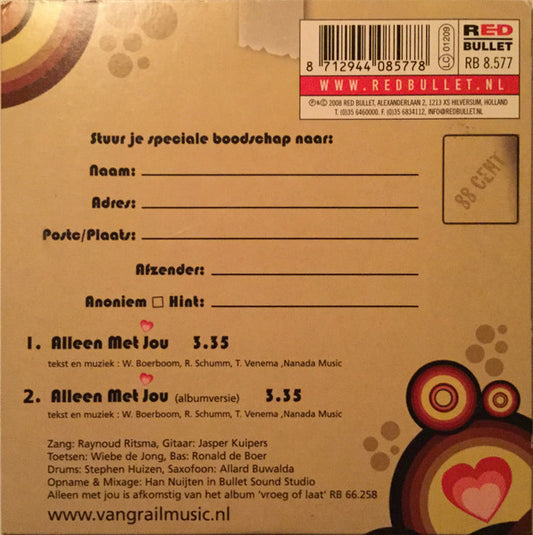 Vangrail : Alleen Met Jou (CD, Single)