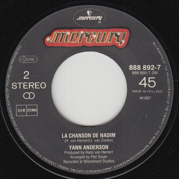 Yann Andersen : Song For Nadim (7", Single)