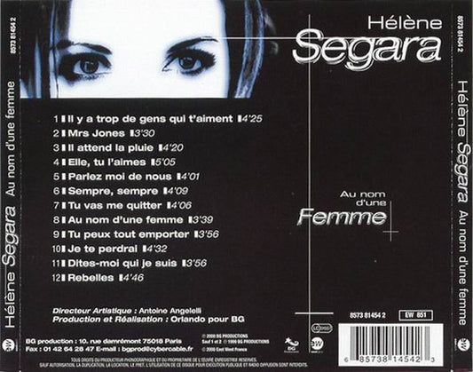 Hélène Ségara : Au Nom D'Une Femme (CD, Album)