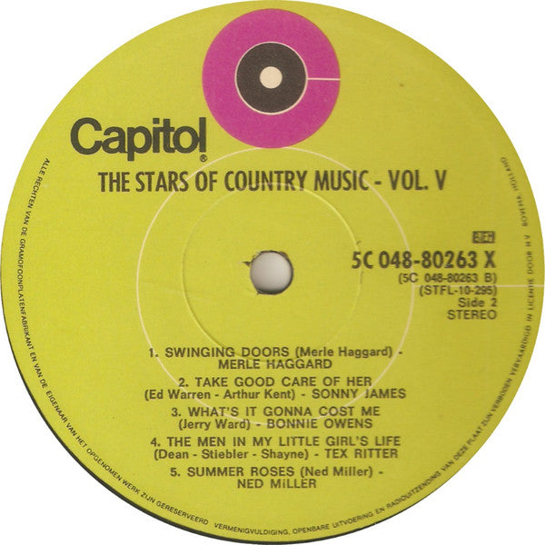 Various : The Stars Of Country Music Vol.5 (LP, Comp)