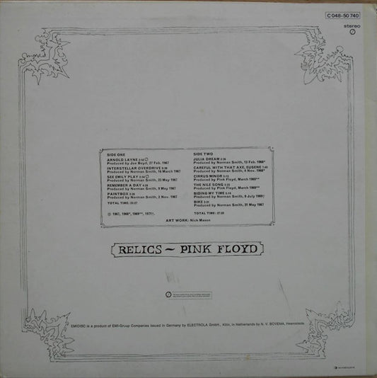 Pink Floyd : Relics (LP, Comp, RP)