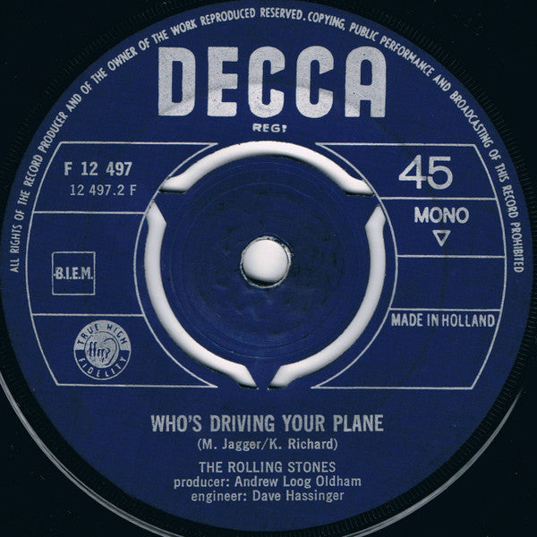 The Rolling Stones : Have You Seen Your Mother, Baby, Standing In The Shadow / Who's Driving Your Plane (7", Single, Mono)