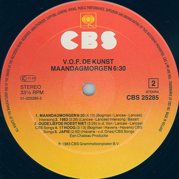 VOF De Kunst : Maandagmorgen 6:30 (LP, Album)