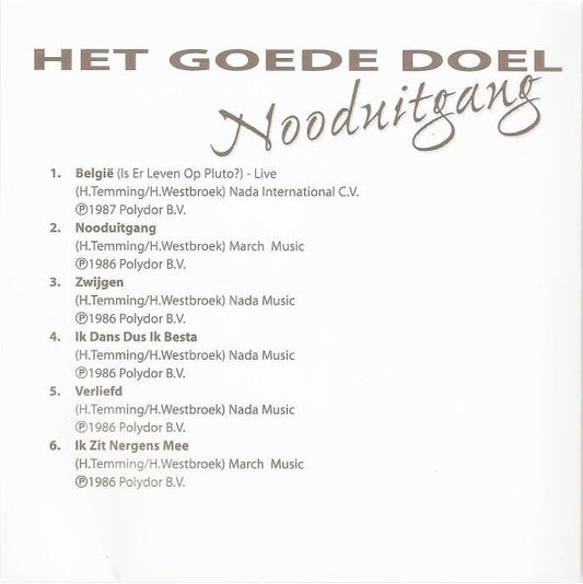 Het Goede Doel : Nooduitgang (CD, Album, Comp, RP)