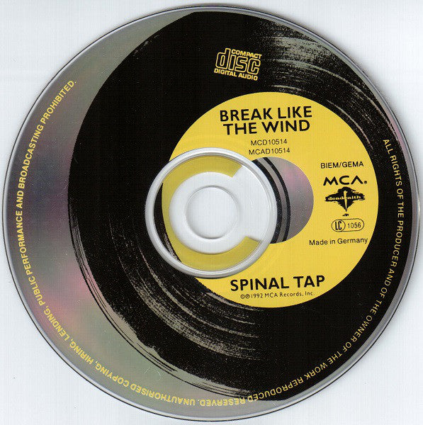 Spinal Tap : Break Like The Wind (CD, Album)