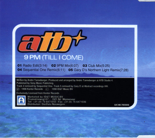 ATB : 9 PM (Till I Come) (CD, Maxi)