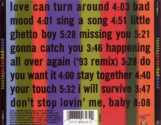 Lonnie Gordon : Bad Mood (CD, Album)