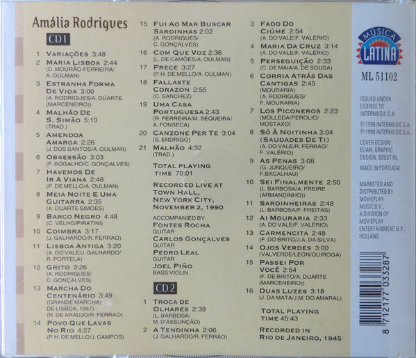 Amália Rodrigues : Uma Casa Portuguesa (2xCD, Comp)