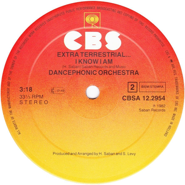 Dancephonic Orchestra : Theme From "E.T." The Extra Terrestrial (12", Maxi)