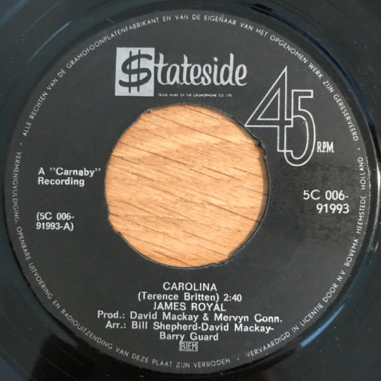 James Royal : Carolina (7", Single)