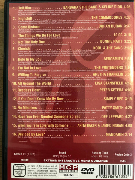 Various : Love Songs (DVD, Comp, Multichannel, PAL)