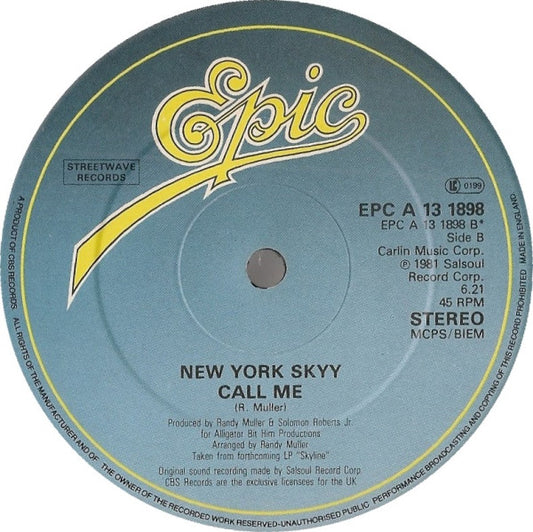 Skyy : Let's Celebrate / Call Me (12", Single, 'ti)