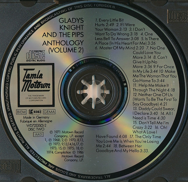 Gladys Knight And The Pips : Anthology (2xCD, Album, Comp, RE)