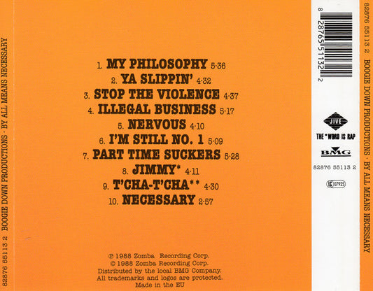 Boogie Down Productions : By All Means Necessary (CD, Album, RE)