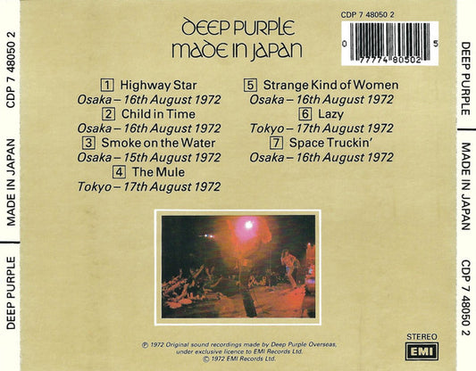 Deep Purple : Made In Japan (CD, Album, RE)