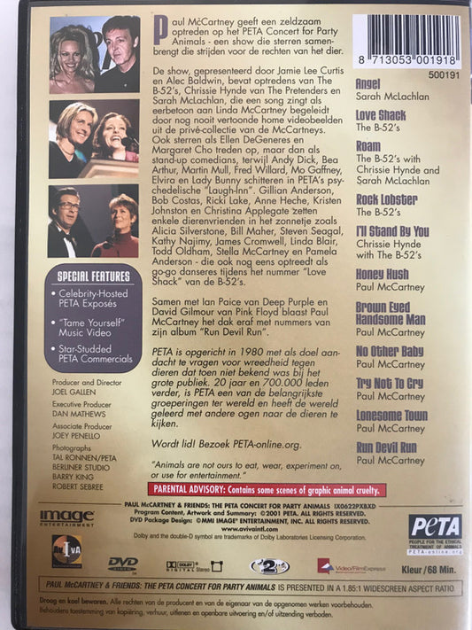 Paul McCartney & Various : The PeTA Concert For Party Animals (DVD-V, PAL)