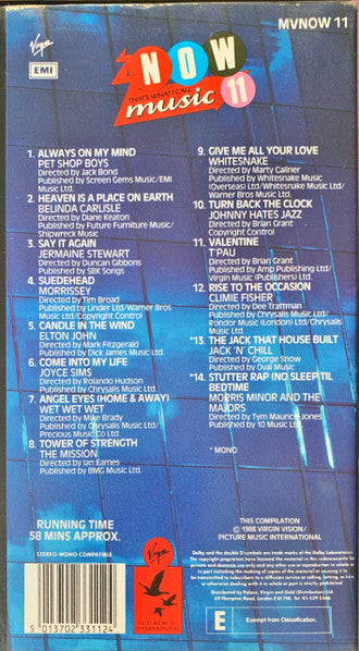 Various : Now That's What I Call Music 11 (VHS, Comp, Mono, PAL)