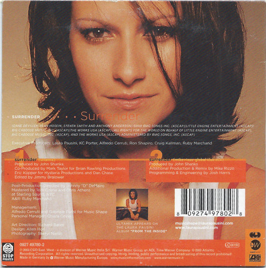 Laura Pausini : Surrender (CD, Single, Car)