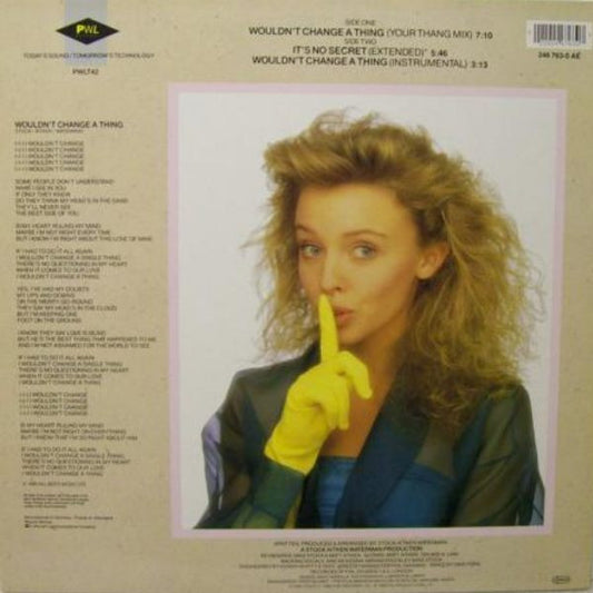Kylie Minogue : Wouldn't Change A Thing (12", Maxi)