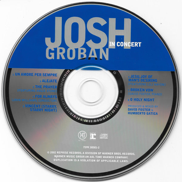 Josh Groban : In Concert (DVD-V, PAL + CD)