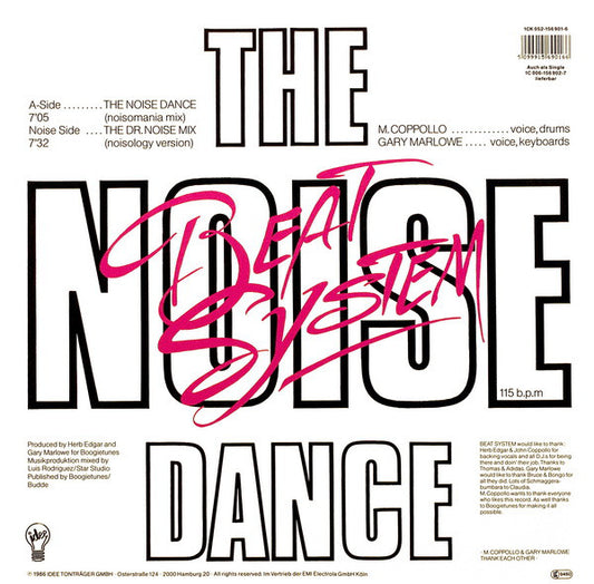 Beat System (7) : The Noise Dance (Special DJ-Mix) (12", Maxi, Ltd, Whi)