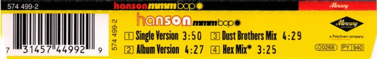 Hanson : Mmm Bop (CD, Single, PMD)