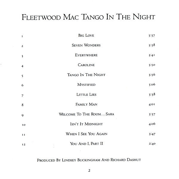 Fleetwood Mac : Tango In The Night (CD, Album, RE)