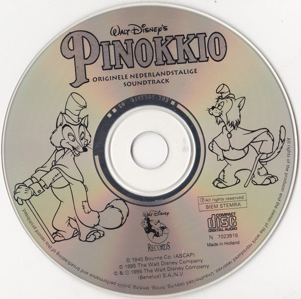 Various : Walt Disney's Pinokkio (Originele Nederlandstalige Soundtrack) (CD, Album)