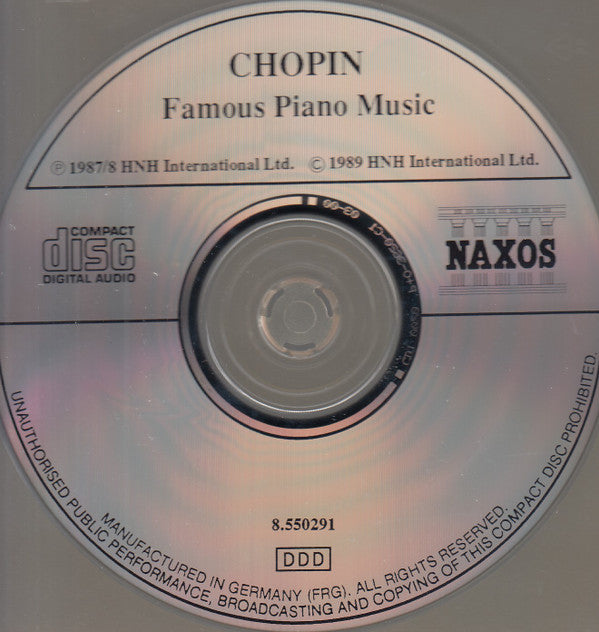 Frédéric Chopin : Famous Piano Music (CD, Album)
