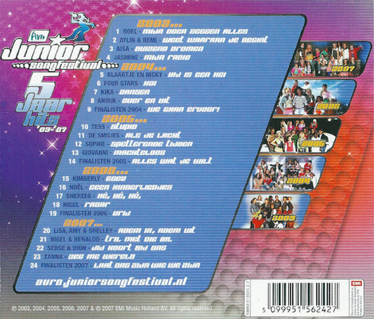 Various : Junior Songfestival 5 Jaar Hits '03-'07 (CD, Comp)