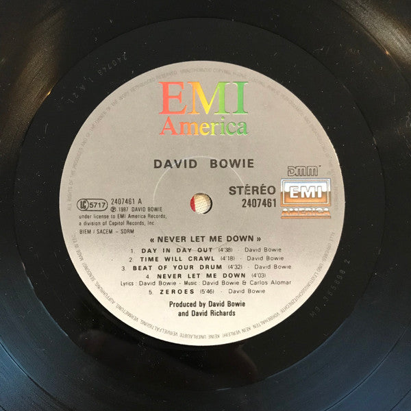 David Bowie : Never Let Me Down (LP, Album)