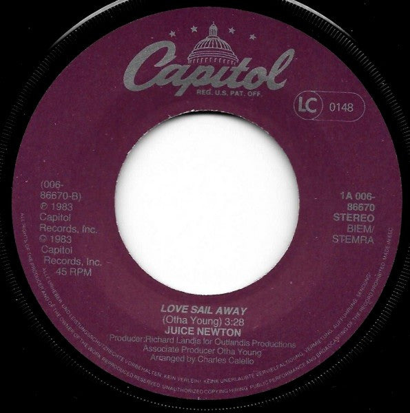Juice Newton : Heart Of The Night (7", Single)