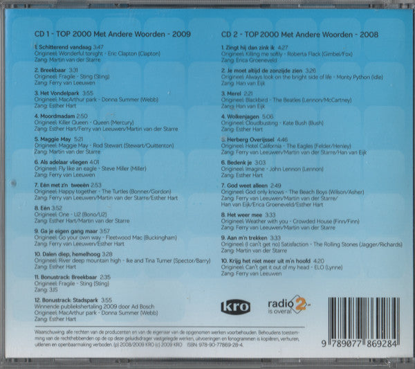 Various : Top 2000 Met Andere Woorden (2xCD, Album)