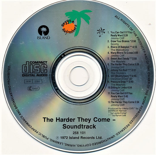 Various : The Harder They Come (Original Soundtrack Recording) (CD, Comp)