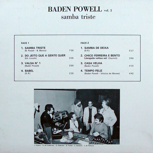 Baden Powell : Vol.5 - Samba Triste (LP, Album, Gat)
