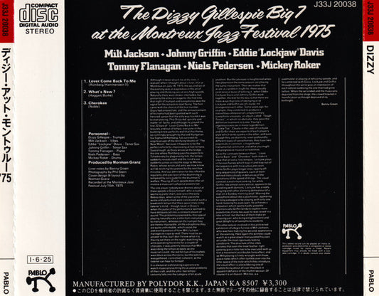 Dizzy Gillespie : The Dizzy Gillespie Big 7 At The Montreux Jazz Festival 1975 (CD, Album)