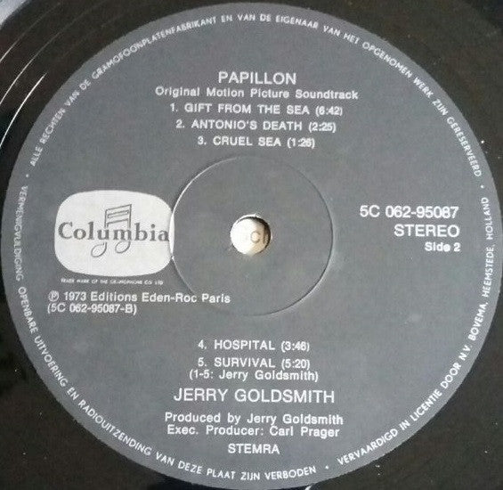 Jerry Goldsmith : Papillon (Original Motion Picture Soundtrack) (LP, Album)