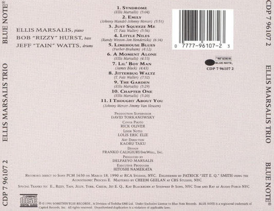 Ellis Marsalis Trio : Ellis Marsalis Trio (CD, Album)