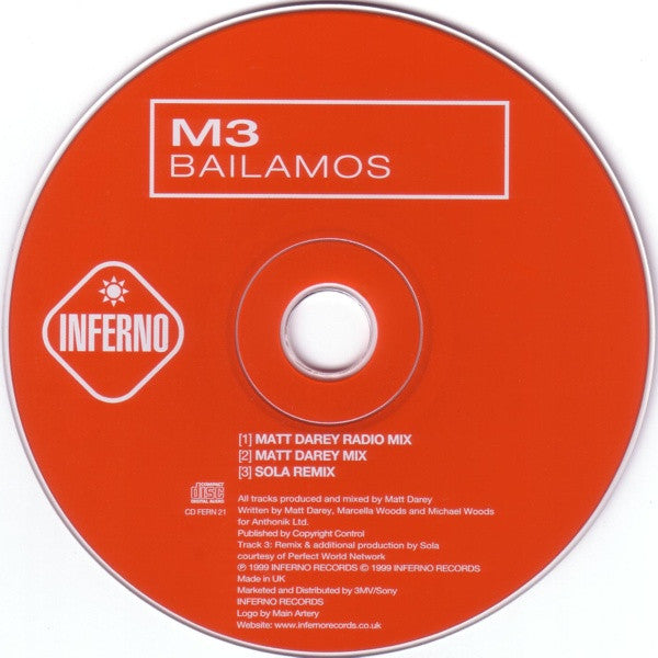 M3 : Bailamos (CD, Single)