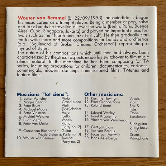 Wouter Van Bemmel : Tot Ziens (CD, Album)